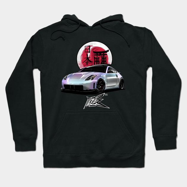 nissan nismo 350z pearl white Hoodie by naquash